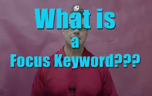 What is a focus keyword?